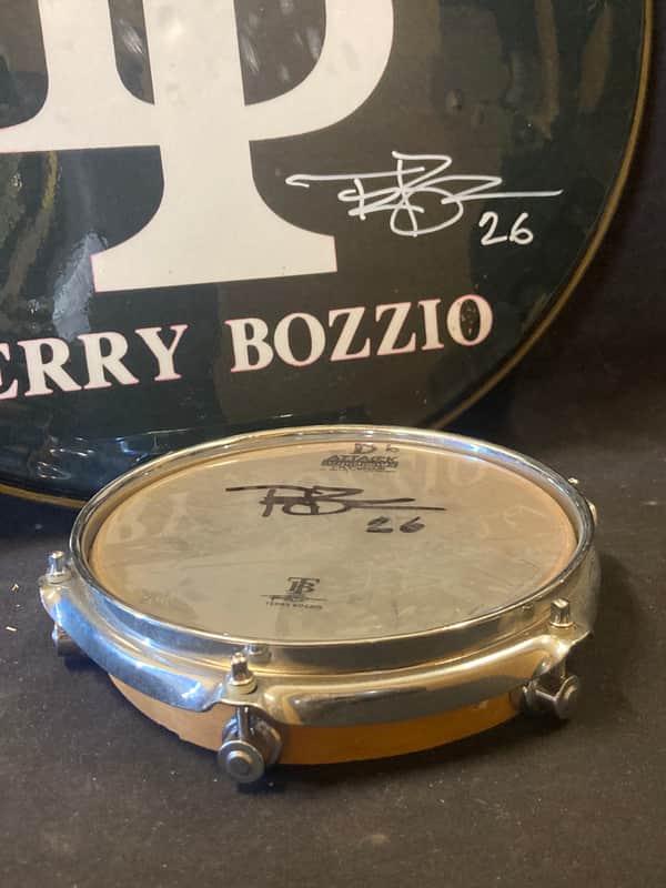 Terry Bozzio's DW - 2x8" Collector's Series Piccolo Tom - Natural Satin Oil, "Db" Autographed! image 1