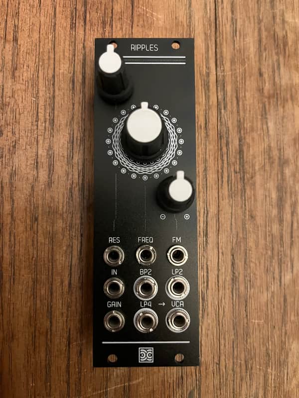 Mutable Instruments Ripples Clone 8HP Eurorack Module Black Aluminium Panel image 1