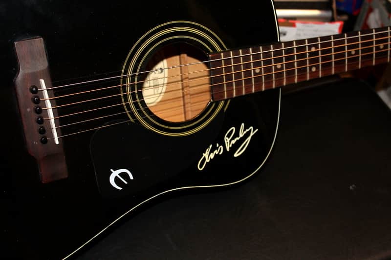 Elvis Presley Epiphone Guitar Acoustic made in USA TCB EE-101/BK