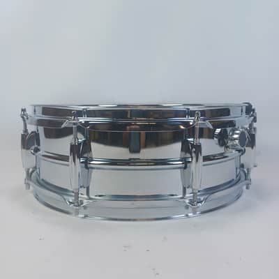 Ludwig Steel Rocker 8Lug Snare Drum 80s 5x14"Vintage Chrome Black/White #A404231 image 4
