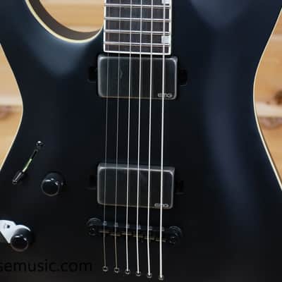 ESP LTD MH-1000 Baritone Left Handed - Black Satin image 5