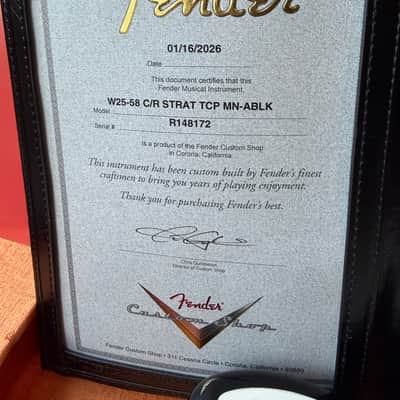 2026 Fender Custom Shop '58 Stratocaster W25 TCP Time Capsule - Aged Black image 19
