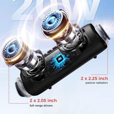 20W Wireless Bluetooth Speaker with HD Audio, IPX5 Water Resistance, Long Battery Life & TWS Connection for Travel, Parties and Outdoor Use image 2