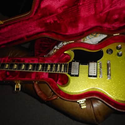 Gibson/ Scarecrow Guitars Custom SG 2017 - Lime green weathered relic image 3