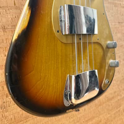 Fender Precision Bass Gold Guard 1959 - Sunburst Ash Body Lightweight image 10