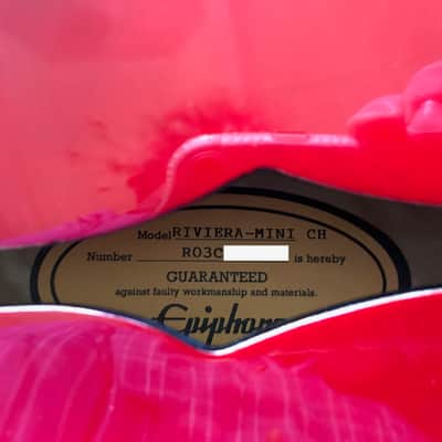 Epiphone Riviera 2003 Cherry Red with Mini-Humbuckers (Korean Peerless Factory) image 11