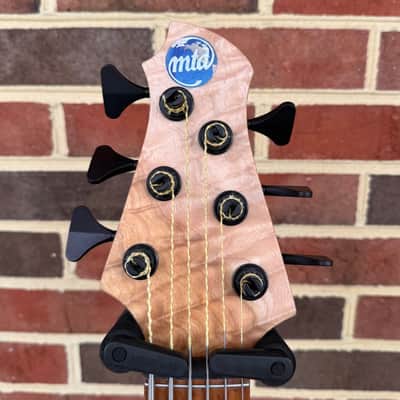 MTD 635-24, 2026 Model, Natural, Quilted Maple Top, Black Limba Body, Ash Neck, Roasted Birdseye Maple Fretboard, Matching Knobs, Matching Backplates, MTD World Logo, Custom Bartolini Pickups & Preamp, MTD Deluxe Gig Bag image 5