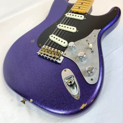 Fender Custom Shop Limited Edition Poblano II Strat Relic, Purple Sparkle, W/HSC image 9