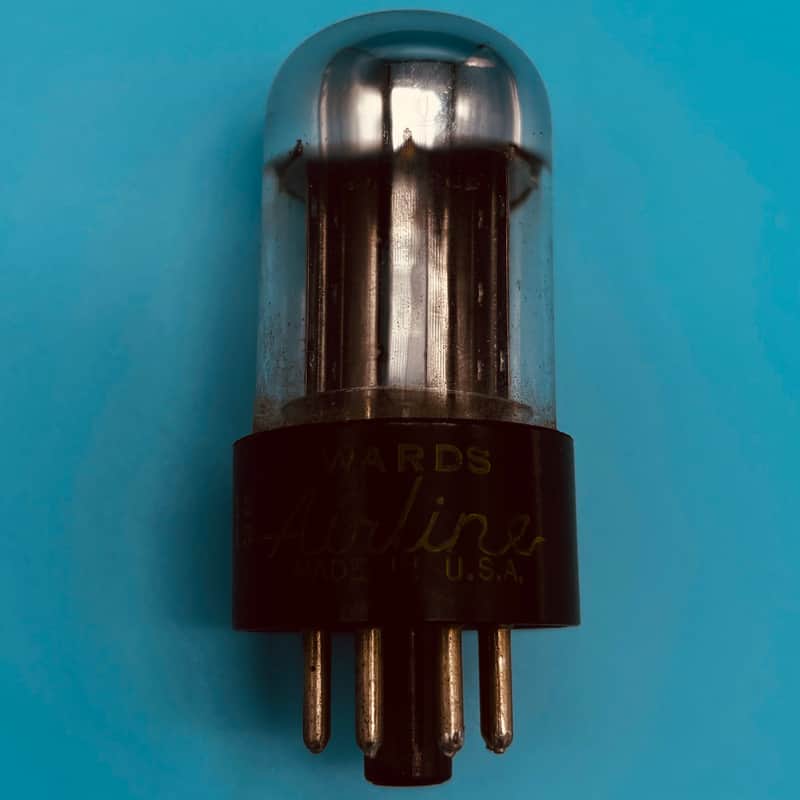1950s Sylvania 6SN7GTB Vintage Chrome Top Black Plate Airline Preamp Tube! T303 image 1