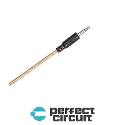 LMNTL 3.5mm Braided Patch Cable - 6IN (Black Tip Gold)