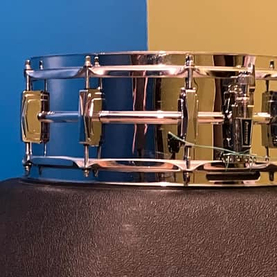 Ludwig, 1970, BO1 “Cut Badge”, Chrome Over Brass, 5” x 14” Snare Drum image 3