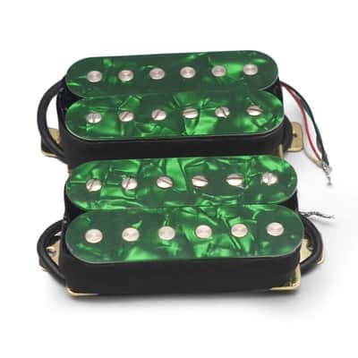 Green Pearl Guitar Humbucker Pickup Neck and Bridge Set image 1