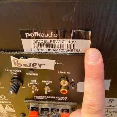 Polk Polk Audio PSW10 2010s - black image 2