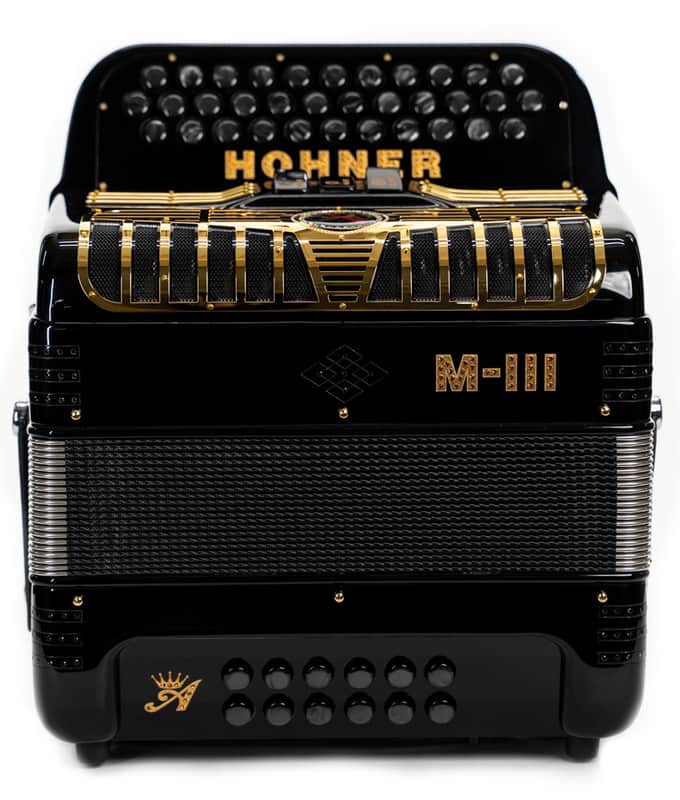 Hohner Anacleto MARK III 3 Switch Compact Accordion - Black image 1