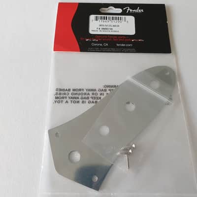 Fender Jazz bass standard control plate chrome + screws 0992057100 image 2