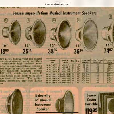 Jensen Vibranto LMI 105 10" Speakers 8 Ω, super C10N image 10
