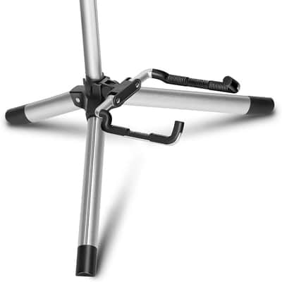 Guitar Stand Floor for Acoustic Electric Guitars and Bass Adjustable Height Folding Guitar Stand Lightweight Travel Instrument Holder image 1