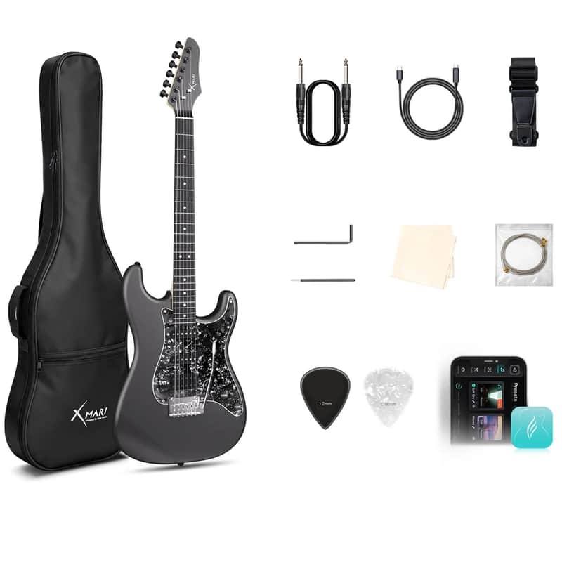Enya 39" Smart Electric Guitar with Built-in DSP Effects, 4 Presets - Xmari image 1