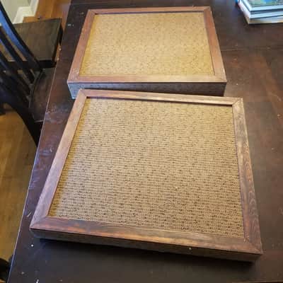 ERA Pair (2)  Rare Poly-Planar P-20 Super Thin Wafer/Panel Speakers 4-way 25 Watt 8 Ohm Titanium Driver Magna 1970 - 1960s speaker cloth and frame image 3