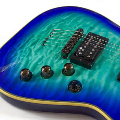 Schecter Omen Extreme-6 - Ocean Blue Burst image 6