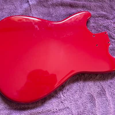 1960s Fender Musicmaster Duo Sonic guitar body red 1959 1960 image 4