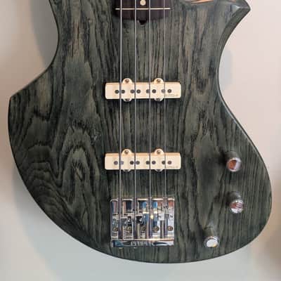 Wide Load Custom Warmoth Z Bass - Transparent Ocean Blue Swamp Ash Body - Roasted Maple Neck - EMG JVX image 1