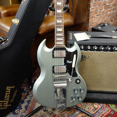 Gibson 1964 SG Standard Reissue Meastro Vibrola VOS Silver Mist Poly imagen 1