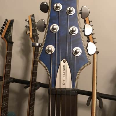 Schecter C-1 Platinum Diamond Series Electric Guitar MIK Midnight Blue Satin MINT! image 19