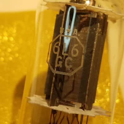 RCA ONE (1) 6L6GC bottom getter black plate AT1000 TESTED Vacuum Tube 6L6 Beam Power Tetrode 1959-1960 image 8
