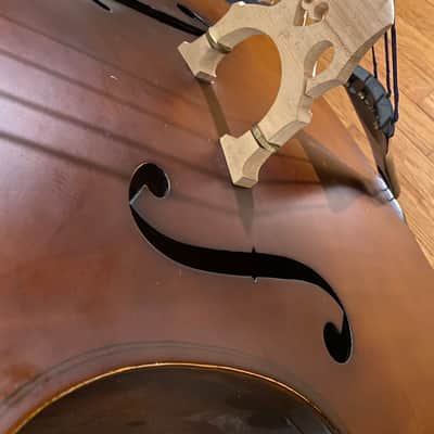 Cecilio CDB-200 4/4 acoustic upright double Bass 2018 - Natural - Distressed image 8