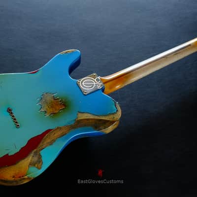 Fender Telecaster Blacktop HH Daphne Blue/Pelham Blue Heavy Aged Relic image 3