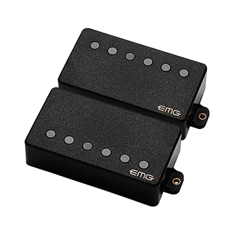 EMG 57/66 Bridge and Neck Humbucker Guitar Pickups Set, Black image 1