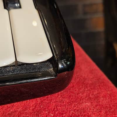 Vintage 1960s Philharmonic Piano Acoustic-Electric Accordion Black w/ OHSC & New Strap image 6