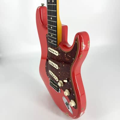 2017 Fender Custom Shop '63 Stratocaster Relic - Faded Fiesta Red image 6