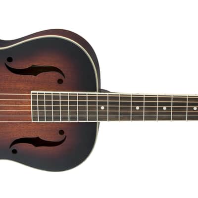 Gretsch G9240 Alligator Round-Neck, Mahogany Body Biscuit Cone Resonator Guitar - 2-Color Sunburst image 4