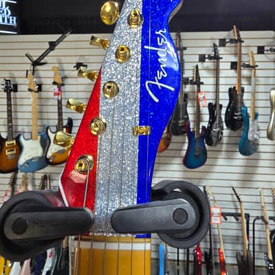 Fender Buck Owens Telecaster Electric Guitar - Red, Silver, and Blue Sparkle w/OHSC & PLEK*D #244 image 4