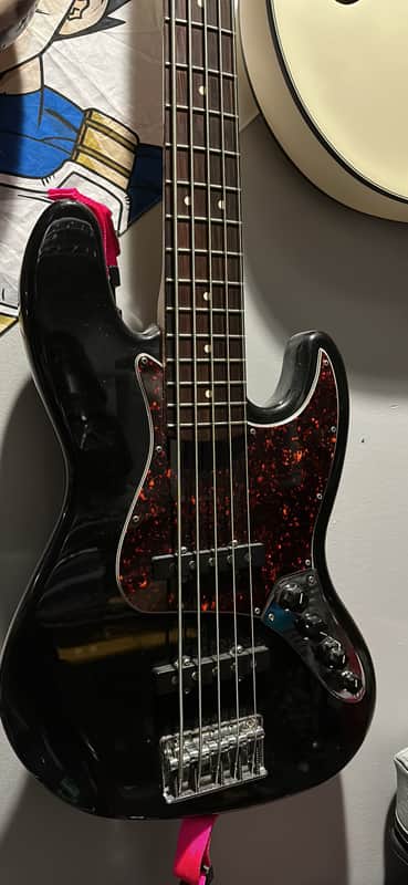 Fender Deluxe Active Jazz Bass V 1998 - 2015 - Black image 1
