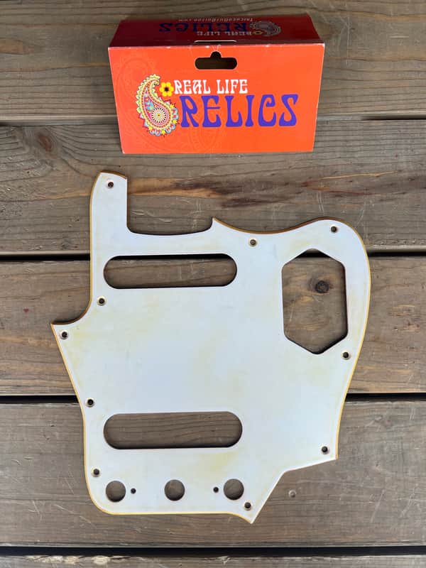 Real Life Relics Aged White Jaguar® Pickguard Beveled   [PGU1] image 1