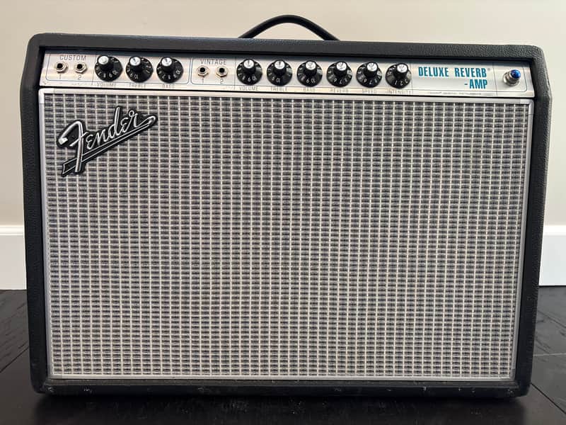 Fender '68 Custom Deluxe Reverb 2-Channel 22-Watt 1x12" Guitar Combo 2013 - Present - Black image 1