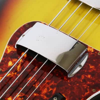 1966 Fender Precision P Bass Vintage 100% All Original Left-Handed Sunburst Lefty ‘66 P-Bass with Vintage No Logo Pre-CBS Hard Case image 9