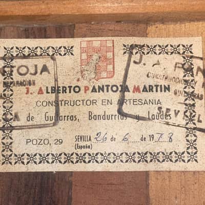 Alberto Pantoja Martin 1978 Especial -Blanca/Negra - exceptional flamenco guitar with excellent sound quality + check video! image 17