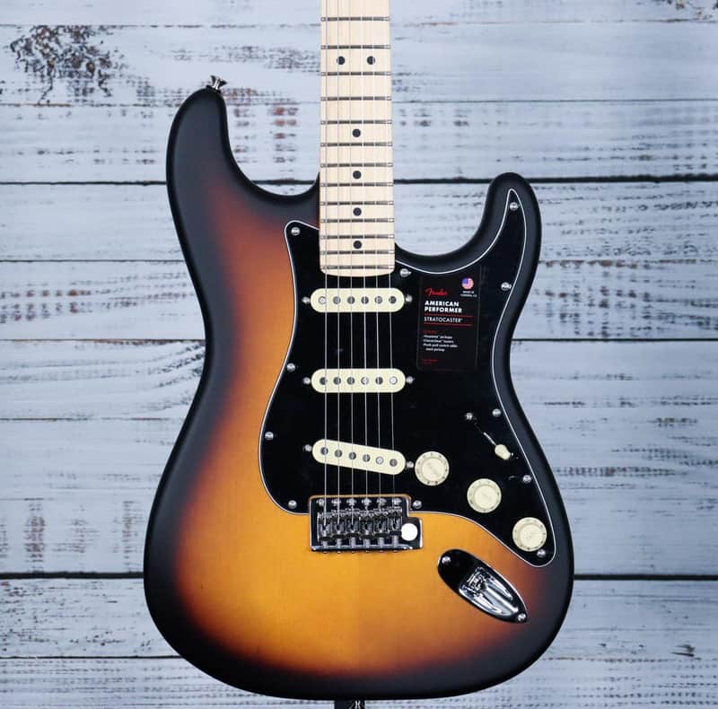 Fender Limited Edition American Performer Timber Stratocaster Electric Guitar | 2-Color Sunburst Pine image 1