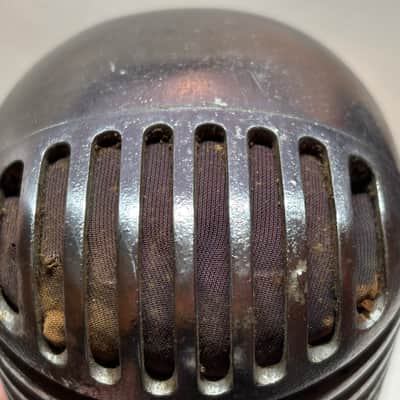 Vintage 1940's SHURE 556A Fatboy Dynamic Microphone, orig element w/cable image 5