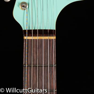 Fender Custom Shop 1962 Jaguar Journeyman Relic Painted Head Cap Surf Green (683) image 5