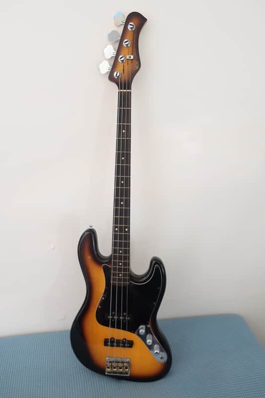 Vintage 1970s Hondo Deluxe Series 840 Top Of The Line Series Jazz Bass Big MIK Korea Sunburst Retro Relic Hi Quality Big Chunky U Neck 10 Pound Bass! Teisco Cort image 1