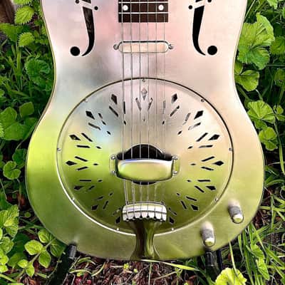 2023 National Resophonic Raw Steel, 12 fret w/Lollar Tele-Pickup. Previously artist owned. image 8