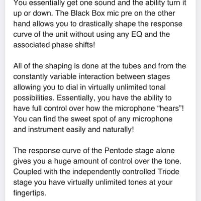 Black Box Analog Design Tube Preamp 2020’s - Black image 4
