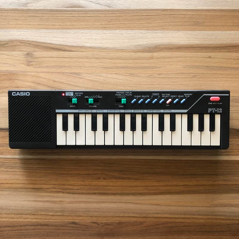 Casio PT-12 Vintage 1980's Mini Key Synthesizer - Black image 1