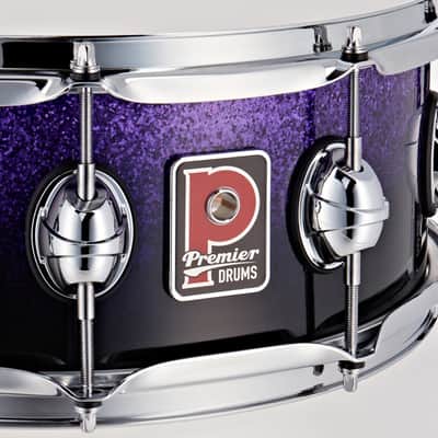 Premier Genista Maple 14" x 5.5" Purple Fade Sparkle Snare Drum PGM1455SPSF image 3