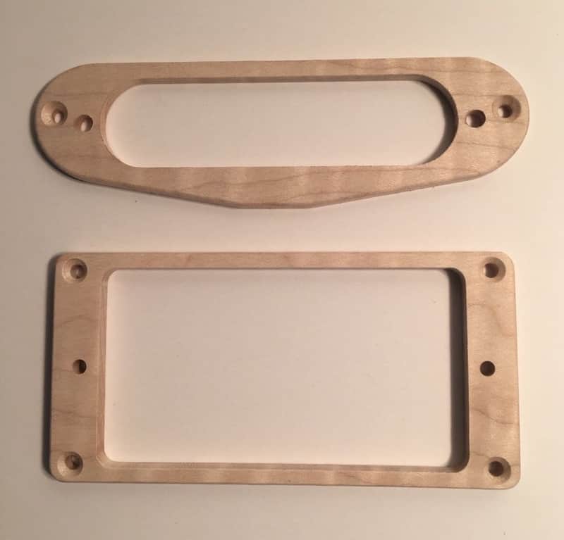 Guilford Flame Maple Flat H/S Humbucker Strat Pickup Ring Set-USA image 1